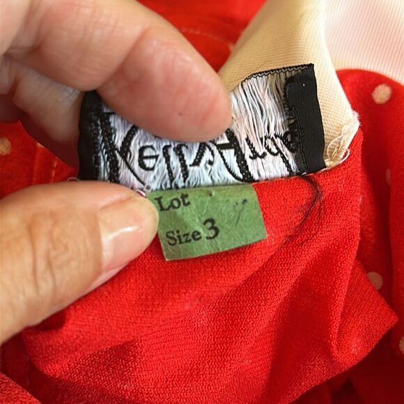 Vtg 70s Kelly Arden Red Polka Dot Polyester Halter Maxi Dress/Matching Jacket - Picture 10 of 11